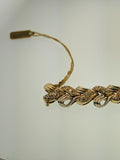 Pave ribbon style diamond bracelet