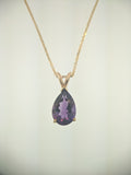 Amethyst teardrop pendant.