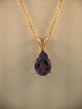 Amethyst teardrop pendant.