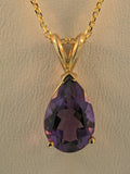 Amethyst teardrop pendant.