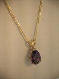 Amethyst teardrop pendant.