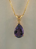 Amethyst teardrop pendant.