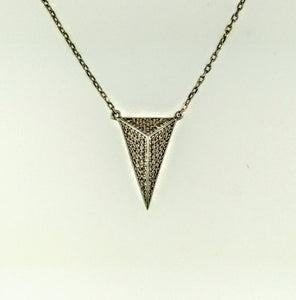 Modern Silver and CZ Neckace